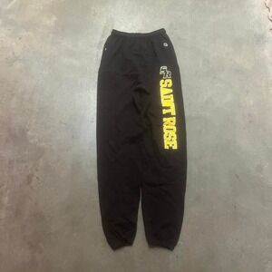 Champion College of St rose men's black spell out logo sweatpants loose S